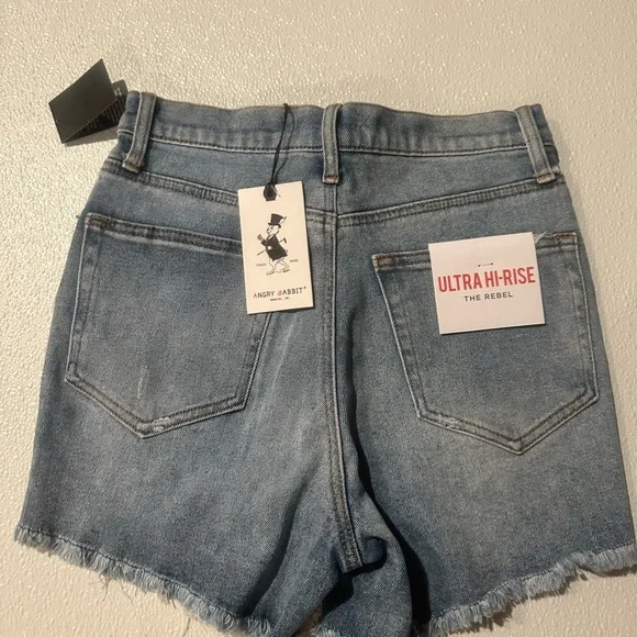 Angry Rabbit Premium Distressed Ultra High Rise Short - Picture 2 of 4
